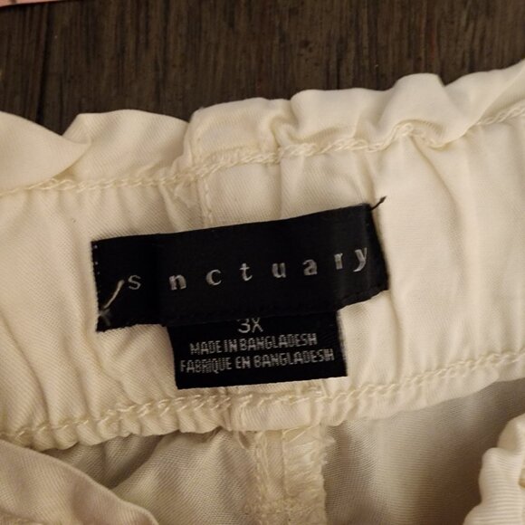 Sanctuary Wide Leg Casual Pants NWOT White 3XL - Picture 7 of 7